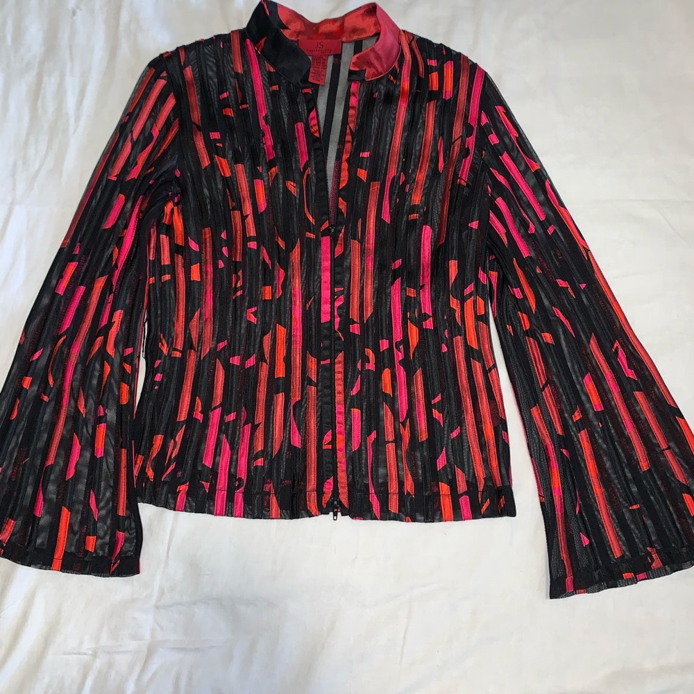 Js Collections Multicolored Sheer Jacket Flared S… - image 3